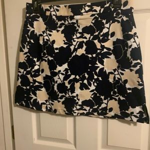 Rafaela Skort, Size L Navy, Cream, White Floral.. New, No Tags